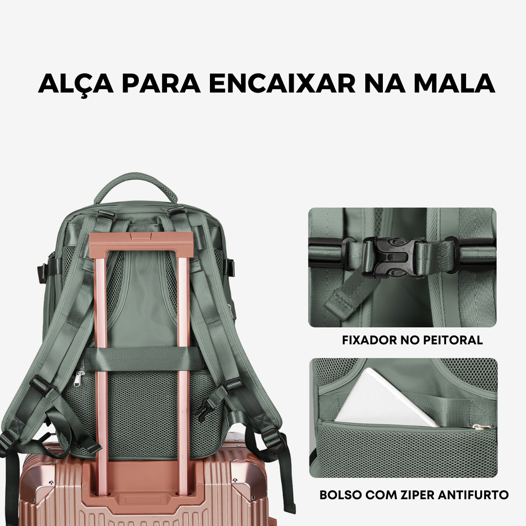 Mochila ViajaMais Impermeável Premium